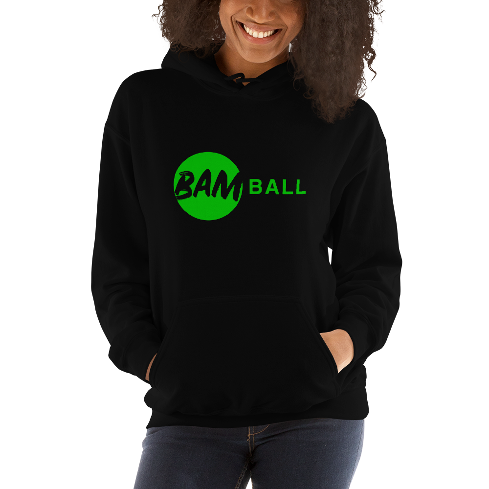 Kapuzenpullover mit grünem BamBall-Logo