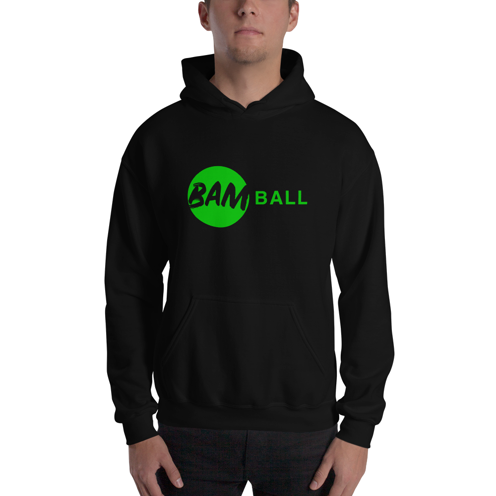 Kapuzenpullover mit grünem BamBall-Logo