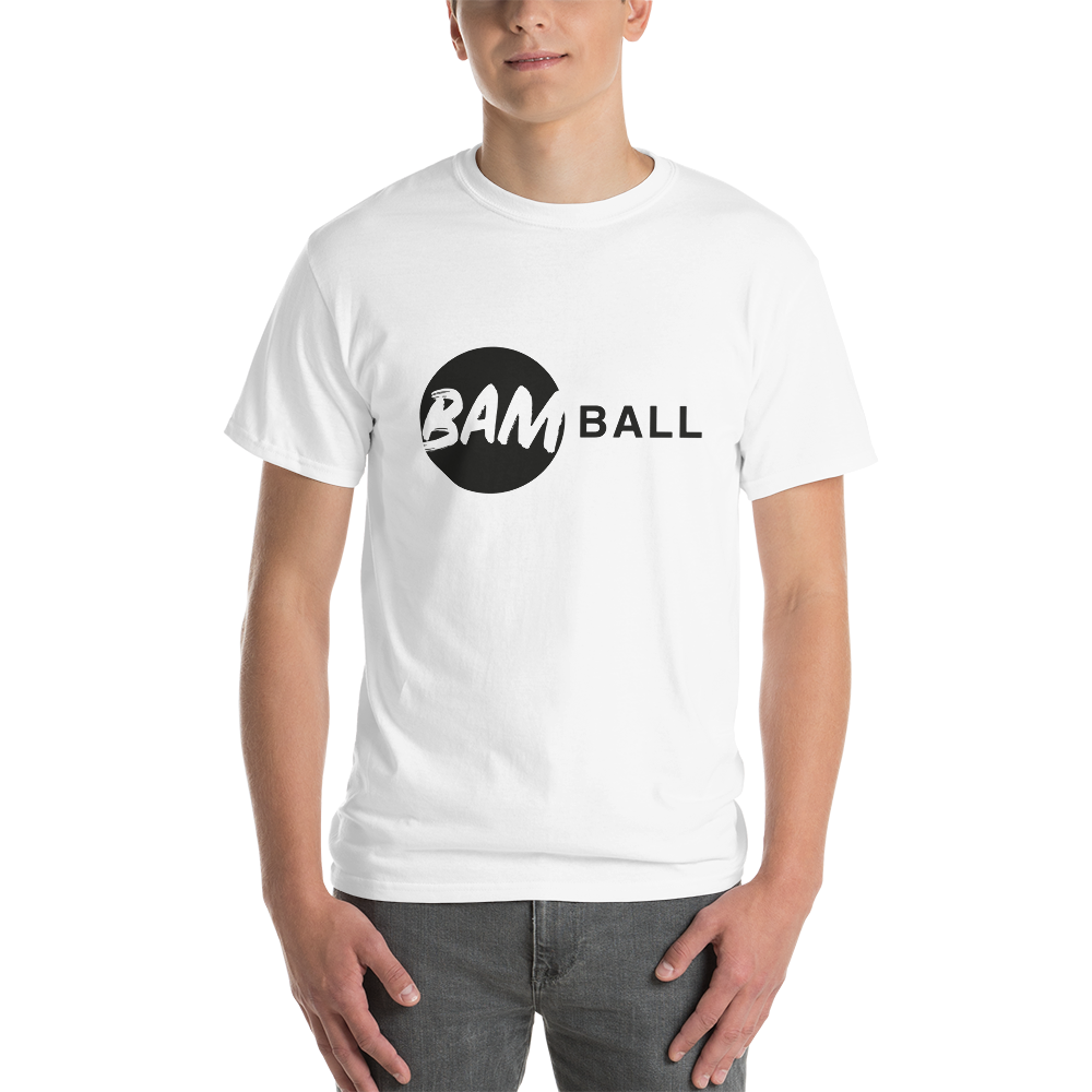Kurzärmeliges T-shirt mit schwarzem BamBall-Logo