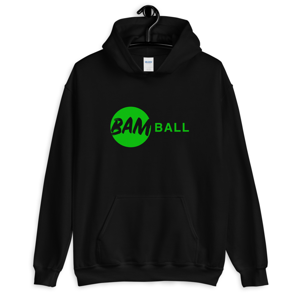 Kapuzenpullover mit grünem BamBall-Logo