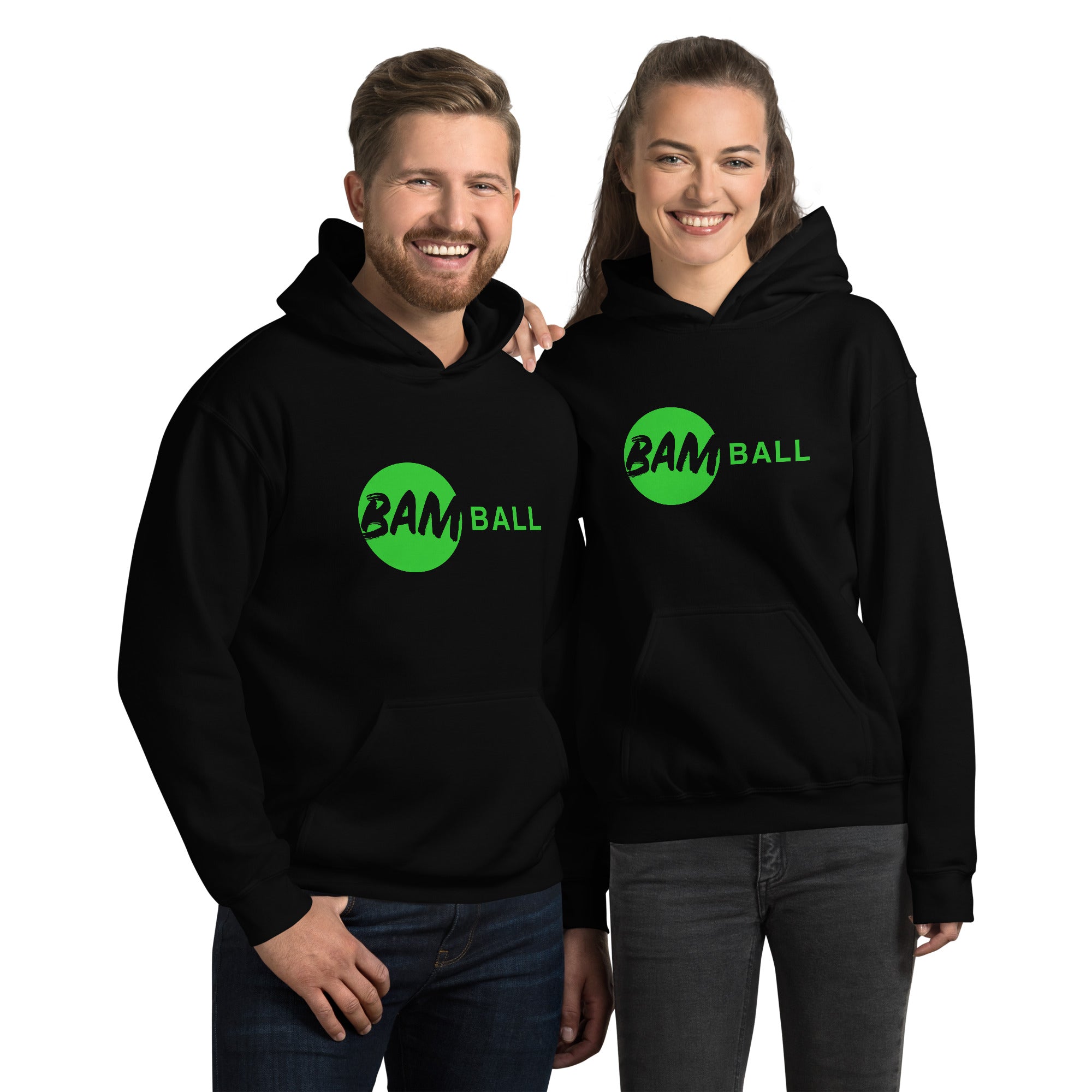 Kapuzenpullover mit grünem BamBall-Logo